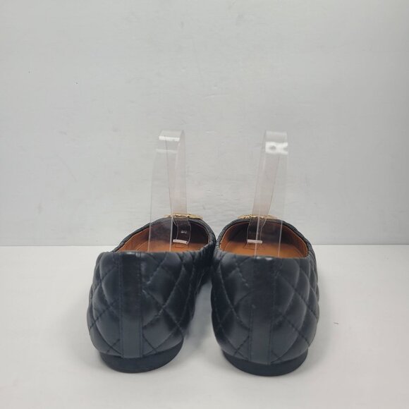 Tory Burch Women's Black Quilted Leather Ballet Flats US Size 8.5M - Picture 4 of 8